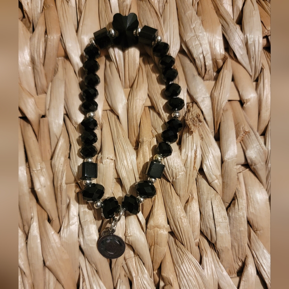 Black bracelet Hand-made